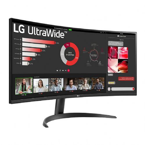 Monitor LG 34WR50QK-B, 86,4 cm (34"), 3440 x 1440 (QHD), VA, 300 cd/m2, 100 Hz, HDR10, 5 ms, 2 x HDMI, DP