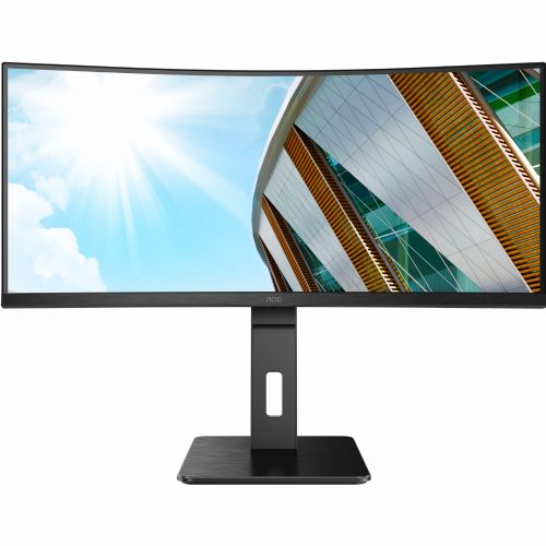 Monitor AOC Pro-Line CU34P2A, 86,4 cm (34''), 2K UHD (3440 x 1440), 21 : 9, 1 ms, USB, 2 x HDMI, DisplayPort, VESA, zvočniki, črn