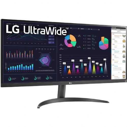 Monitor LG UltraWide 34WQ500-B, 86,36 cm (34"), 2560 x 1080 (QHD), IPS, 400 cd/ m2, 21 : 9, 5 ms, 100 Hz, HDMI, USB-C, črn