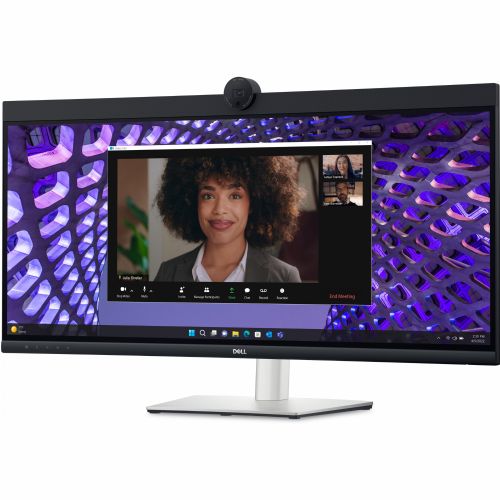 Monitor Dell 34 Curved P3424WEB 86,36 cm (34,0"), 3440x1440 (UWQHD), IPS, 300cd/m2, 21:9, 60Hz, kamera, zvočniki, USB-C 90W, siva (210-BFOB)