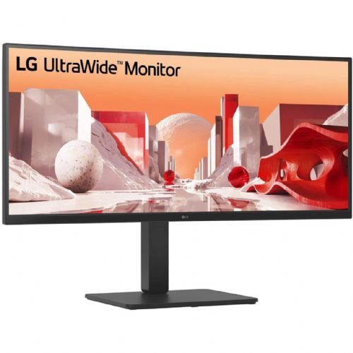 Monitor LG 34BA75QE-B 86,4 cm (34"), 3440x1440 (QHD), IPS, 300 cd/m2, 21:9 ukrivljen 5ms 60Hz HDR10 HDMI DP USB-C 90W, zvočnik