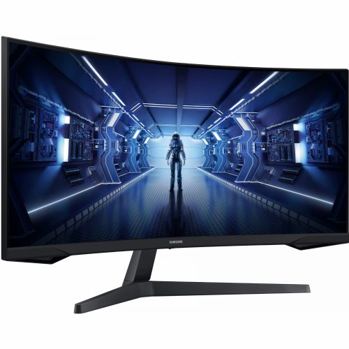 Samsung Odyssey C34G55TWWP curved monitor 86.36 cm (34.0"), 3440x1440 (QHD), 250cd/m2, 21:9 1ms 144Hz HDMI DisplayPort VESA Ultra WQHD black