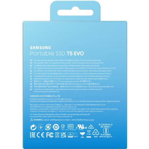 8TB Samsung prenosni T5 EVO USB 3.2 Gen1 črn maloprodaja