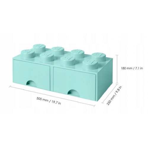 Lego®: Škatla za shranjevanje z gradnikom 8 - modra (40061742)