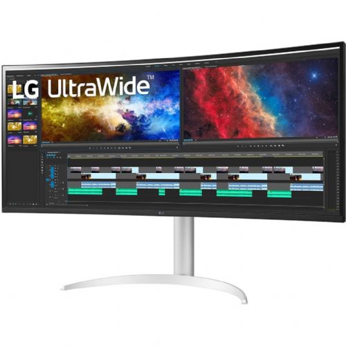 Monitor LG UltraWide 38BQ85C-W 95,25 cm (37,5"), 3840x1600 (WQHD+), IPS, 300cd/m2, 21:9, 5ms, 75Hz, HDMI, DP, USB-C 90W, zvočnik, bel