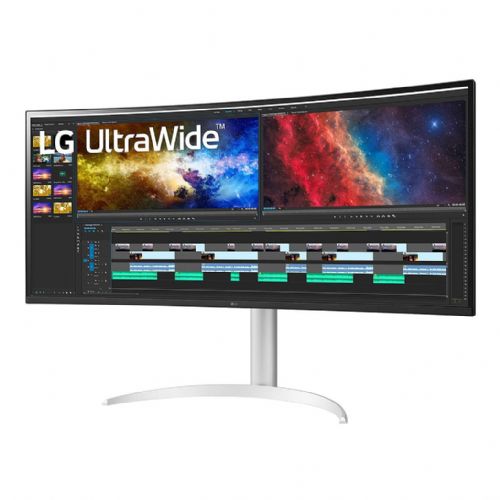 Monitor LG UltraWide 38BQ85C-W 95,25 cm (37,5"), 3840x1600 (WQHD+), IPS, 300cd/m2, 21:9, 5ms, 75Hz, HDMI, DP, USB-C 90W, zvočnik, bel