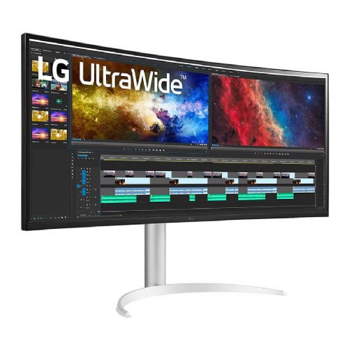 Monitor LG UltraWide 38BQ85C-W 95,25 cm (37,5"), 3840x1600 (WQHD+), IPS, 300cd/m2, 21:9, 5ms, 75Hz, HDMI, DP, USB-C 90W, zvočnik, bel