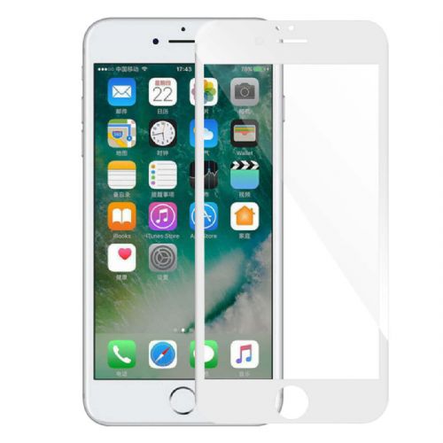 9D 9H Tempered Glass Screen Protector for Apple IPHONE 7 8 PLUS White