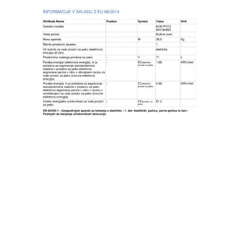 Vgradna pečica Electrolux EOE7P31Z piroliza