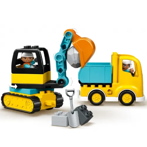 Kocke Lego Duplo®: Tovornjak in bager na gosenicah (10931)