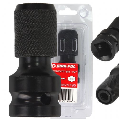 Screwdriver adapter 1/2 to HEX 1/4