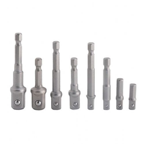 Screwdriver adapter 1/4 3/8 1/2 - 8 piece set