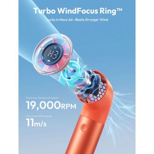 Aecooly Aero Ultra Aero Ultra high-performance handheld fan, 4500 mAh, 19,000 rpm, LED display, orange (PH03-OG)