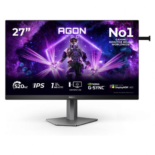 Monitor AOC AG276FK 68.6 cm (27"), 1920 x 1080 (FHD), IPS, 400 cd/m2, 0.3ms, 520Hz, 16:9, 10W, HDMI, DP