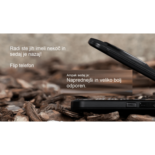 AGM Rugged Flip Phone Flip M8 (4G) DS, IP68/IP69K/MIL-STD-810H, Black (OPEN PACKAGING)