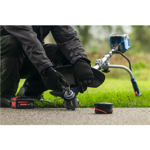 Cordless lawnmower/shrub trimmer Bosch GFR 18V-25 BH Professional (without battery and charger), 18 volts (blue/black)