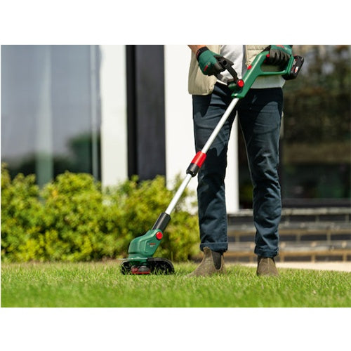 Cordless string mower Bosch UniversalGrassCut 18V-26-500, 18 V, Li-Ion battery 2.0 Ah, cutting width 26 cm, green-black