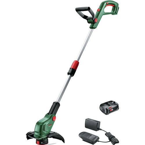 Cordless string mower Bosch UniversalGrassCut 18V-26-500, 18 V, Li-Ion battery 2.0 Ah, cutting width 26 cm, green-black