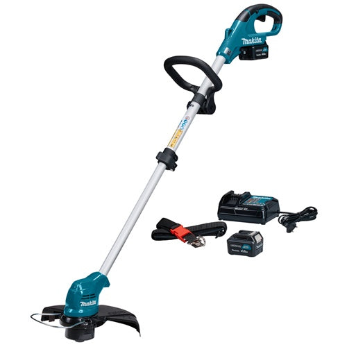 Makita UR100DSME cordless string trimmer, 10.8/12 V, 2 x Li-Ion battery (4 Ah), blue