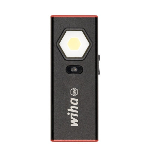Wiha cordless flashlight 1200 lm dimmable, COB/SMD LED, 50 m range, 10 h operating time, aluminum
