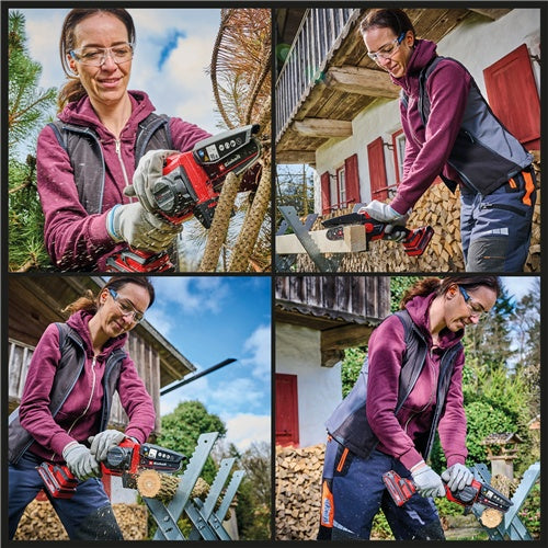Einhell GE-PS 18/15 Li BL-Solo cordless pruning chainsaw, 18V, without battery and charger, red/black