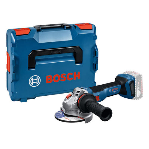 Cordless angle grinder Bosch GWS 18V-11 S Professional (bare tool), 18 volts (blue, without battery and charger, in L-BOXX)