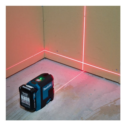 Makita SK105DZ cordless cross laser meter, 12 volts (black/blue, red laser lines, without battery and charger)
