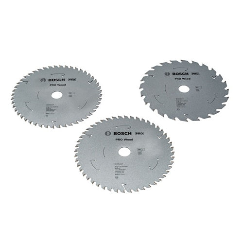 Cordless circular saw blade Bosch PRO Wood 165 mm (3 pieces, promotional pack)