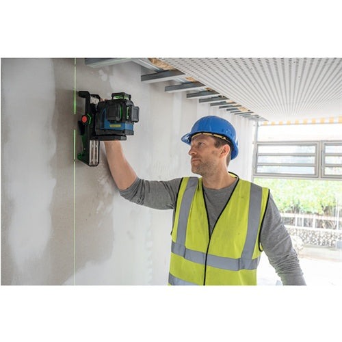 Cordless line laser Bosch GLL 12V-100-33 CG Professional (blue/black, 12V 2.0Ah lithium-ion battery, green laser lines)