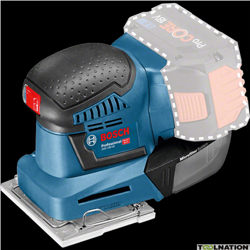 Cordless orbital sander Bosch GSS 18V-10 Professinaol Solo, without battery and charger, blue/black