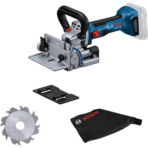 Cordless flat dowel cutter Bosch GFF 18V-22 Professional Solo, without battery and charger, in L-Boxx, blue/black