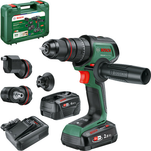 Cordless impact drill Bosch AdvancedImpact 18V-80 QuickSnap (green, 2x lithium-ion batteries 2.0 Ah + 4.0 Ah, case, POWER FOR ALL ALLIANCE)