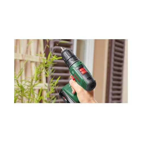Cordless impact drill Bosch EasyImpact 18V-40 + SystemBox (green/black, 2x lithium-ion battery 1.5 Ah, POWER FOR ALL ALLIANCE)