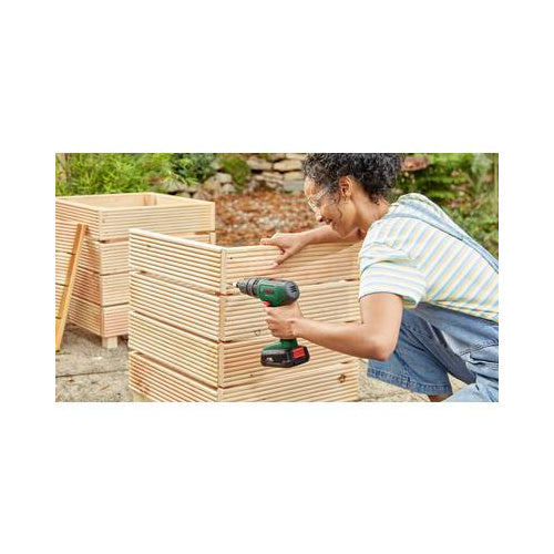 Cordless impact drill Bosch EasyImpact 18V-40 + SystemBox (green/black, 2x lithium-ion battery 1.5 Ah, POWER FOR ALL ALLIANCE)