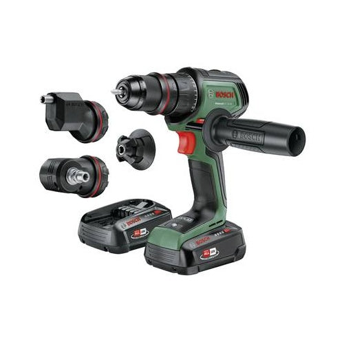 Cordless screwdriver Bosch AdvancedDrill 18V-80 QuickSnap + accessories (green/black, 2x 2.5Ah lithium-ion battery, case, POWER FOR ALL ALLIANCE)