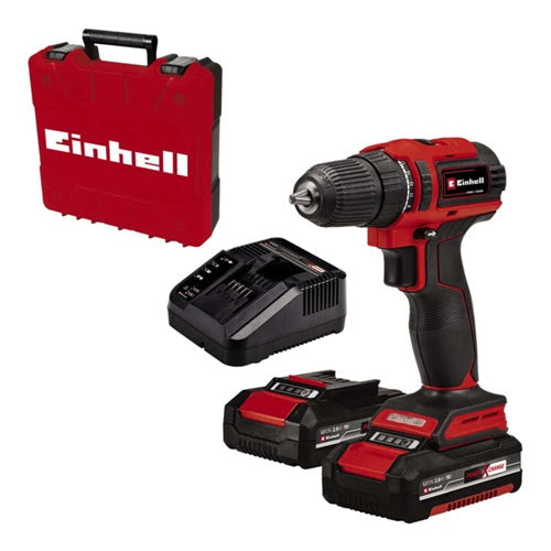 Cordless drill driver Einhell TE-CD 18/40 Li BL, 18V, 2x Li-Ion battery 2.0Ah, EUTI, red/black