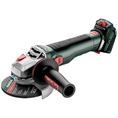Cordless angle grinder Metabo WVB 18 LT BL 11-125 Quick (613057840), 18 volts (green/black, without battery and charger, in Metabox)
