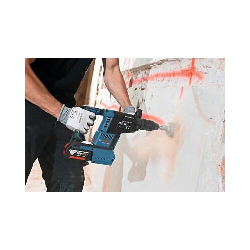 Cordless hammer drill Bosch GBH 18V-26 F Professional, 2x ProCore 18V 8.0Ah battery, L-Boox, blue/black
