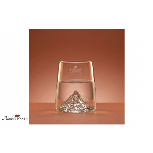 Shot glasses for spirits Alaskan MAKER Swiss AMTOPO-S-MEMJ, topography 4 mountains, 65 ml
