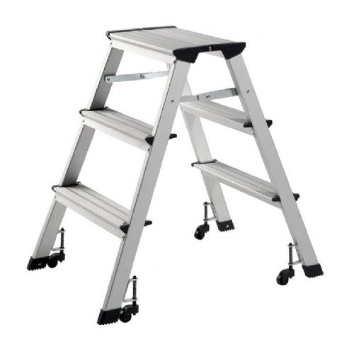 Alco Aluminum ladder with wheels, 3 steps