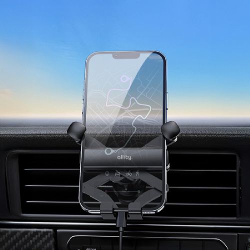 ALLITY ACH-100 car phone holder, universal, 4-point support, 360° rotatable, black