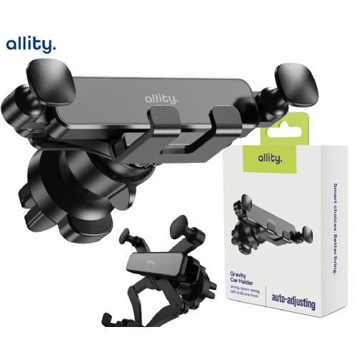 ALLITY ACH-100 car phone holder, universal, 4-point support, 360° rotatable, black