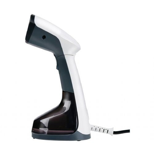 ALPINA GARMENT STEAMER steam iron, electric, for clothes, 1500W power, 170ml water tank, LED indicator, foldable design, 25x13x10.6cm, black and white