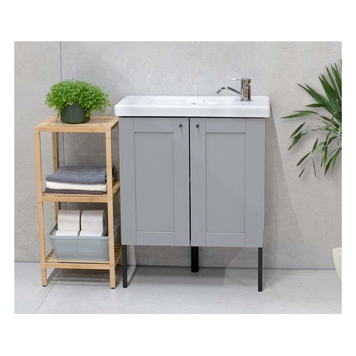 ALPINA bathroom shelf, bamboo, 3 levels, 77.5x33x31.5cm