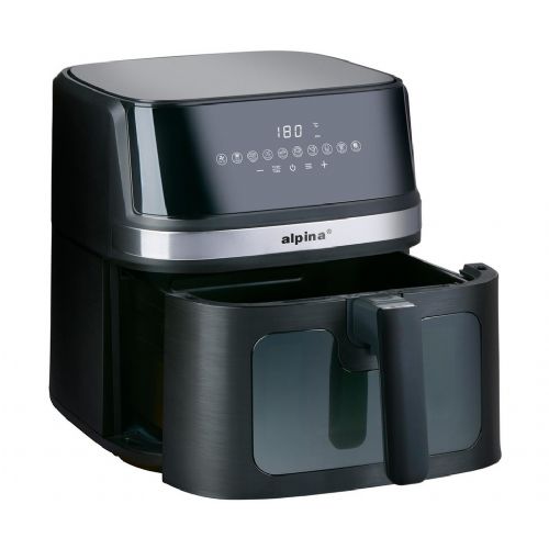 Alpina XXL hot air fryer, 8 l, 1700 W, digital touch screen, up to 200 °C, black