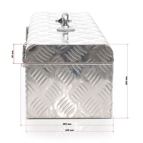 Alu. strong transport case 58x25x22cm with handle