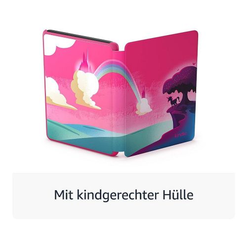 E-bralnik Amazon Kindle Kids 16GB Einhorntal, 6" e-papir zaslon na dotik, Wi-Fi, starševski nadzor, otroški ovitek
