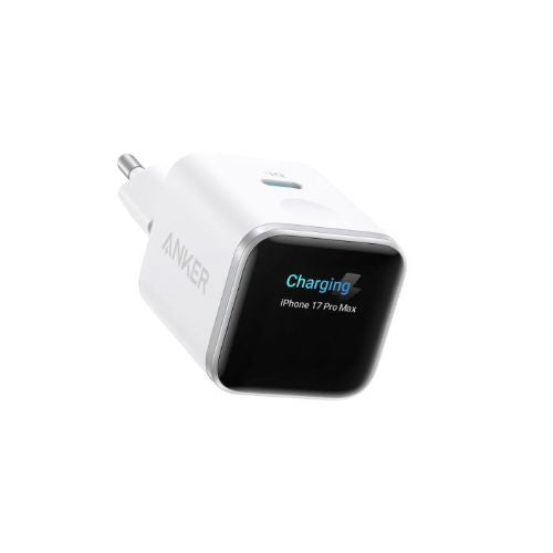 Anker Nano 45W Smart Display Charger, USB-C, fast charging, Care Mode, white