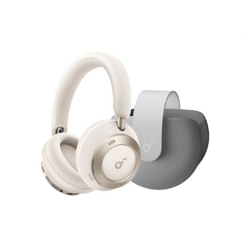 Anker Soundcore Space One Pro wireless headphones, white + gift travel case