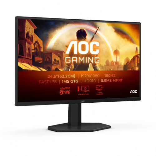 Monitor AOC 25G42E 62,2 cm (24,5"), 1920x1080 (FHD), IPS, 300cd/m2, 16:9 HDMI/DP 180 Hz 1 ms G-Sync
